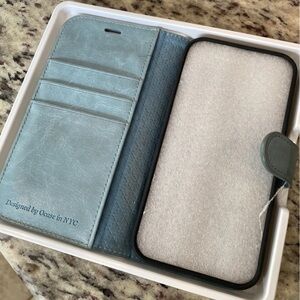 Blue Leather iPhone 11 Wallet Case